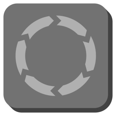 Dolaşım yuvarlatılmış kare vektör simgesi