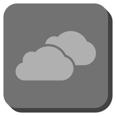 Bulutlar yuvarlatılmış kare vektör simgesi