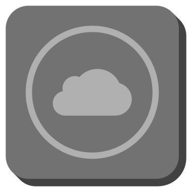Bulut yuvarlatılmış kare vektör simgesi