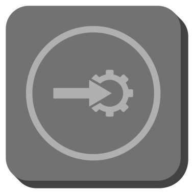 COG Tümleştirme yuvarlak kare vektör simgesi