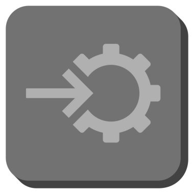 COG Tümleştirme yuvarlak kare vektör simgesi