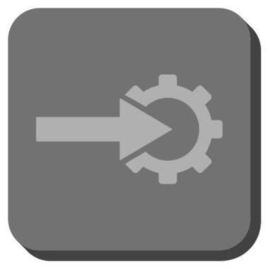 COG Tümleştirme yuvarlak kare vektör simgesi