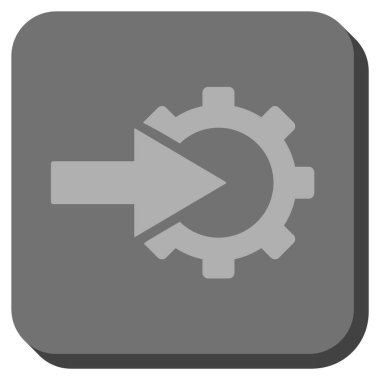 COG Tümleştirme yuvarlak kare vektör simgesi