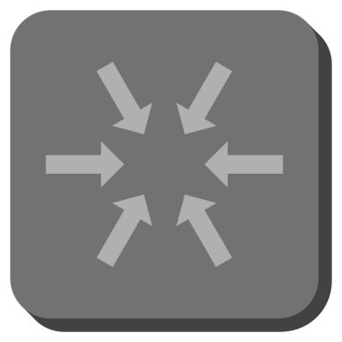 Kompakt okları yuvarlak kare vektör simgesi