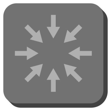 Kompakt okları yuvarlak kare vektör simgesi