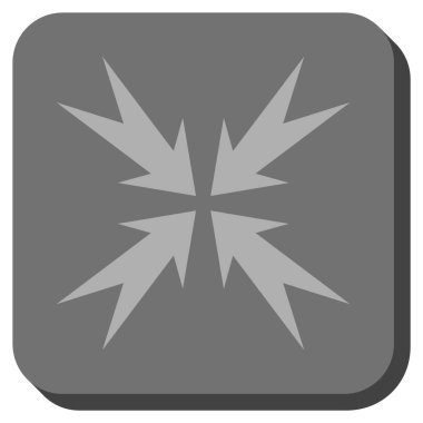 Sıkıştırma OK yuvarlak kare vektör simgesi