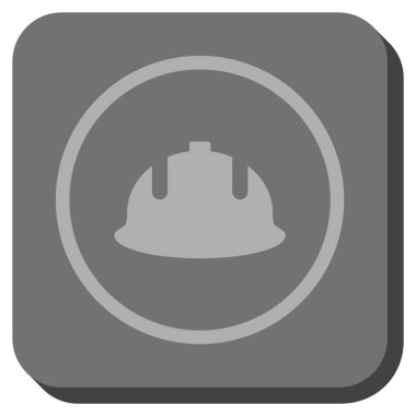 Kare vektör simge inşaat kask yuvarlak