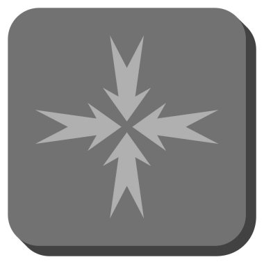 Sıkıştırma OK yuvarlak kare vektör simgesi