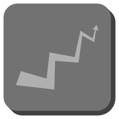 Eğri ok yuvarlak kare vektör simgesi