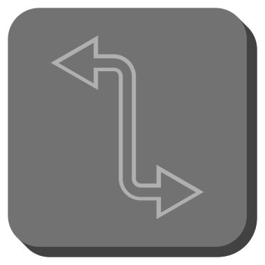 Eğri Exchange ok yuvarlak kare vektör simgesi