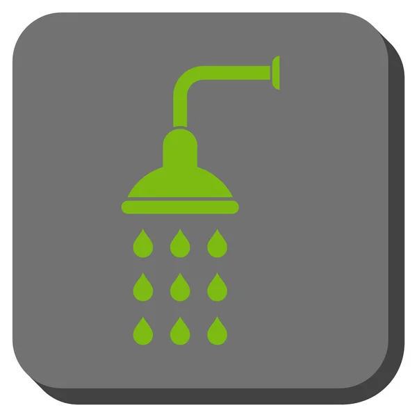 Shower Rounded Square Vector Icon — Stock Vector