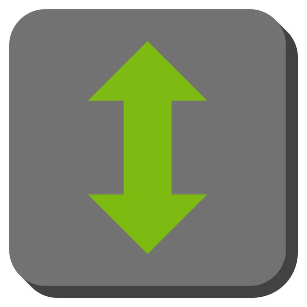 Flechas de intercambio vertical redondeado cuadrado Vector icono — Vector de stock