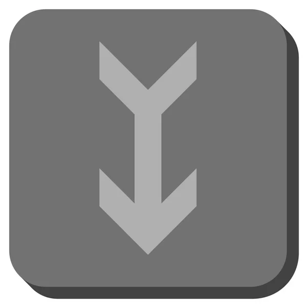 Pijl-omlaag afgeronde vierkante Vector Icon — Stockvector