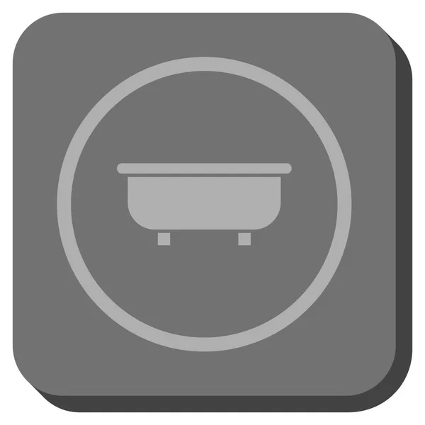 Bañera redonda cuadrado Vector icono — Archivo Imágenes Vectoriales