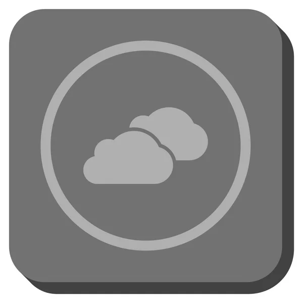 Wolken afgeronde vierkante Vector Icon — Stockvector