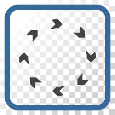 Dolaşım vektör simgesi bir çerçeve içinde