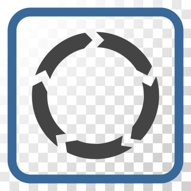 Dolaşım vektör simgesi bir çerçeve içinde