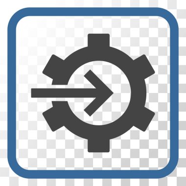 COG Tümleştirme vektör simgesi bir çerçeve içinde