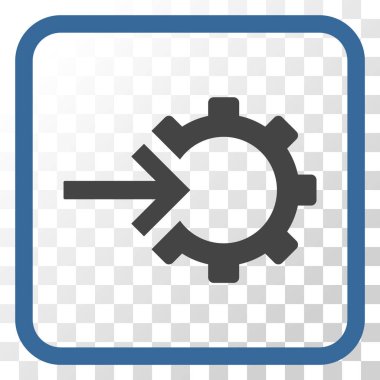 COG Tümleştirme vektör simgesi bir çerçeve içinde