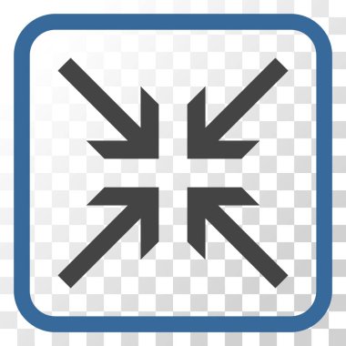 Oklar vektör simgesi bir çerçeve içinde collide