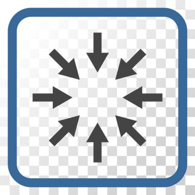 Kompakt oklar bir çerçeve içinde simge vektör