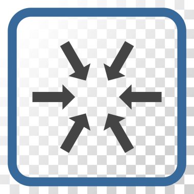 Kompakt oklar bir çerçeve içinde simge vektör