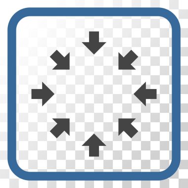 Kompakt oklar bir çerçeve içinde simge vektör