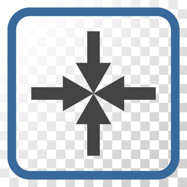 Oklar vektör simgesi bir çerçeve içinde sıkıştırmak