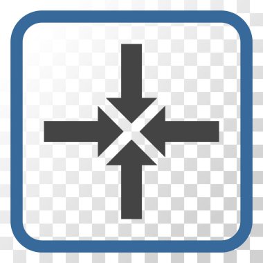 Oklar vektör simgesi bir çerçeve içinde sıkıştırmak