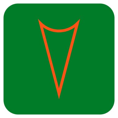 Vektör simge düz aşağı ok ucu kare