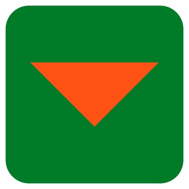 Vektör simge düz aşağı ok ucu kare