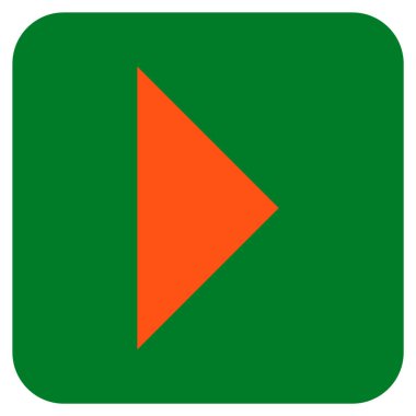 Ok ucu değil düz vektör simgesi kare