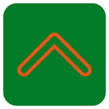 Vektör simge düz yukarı ok ucu kare