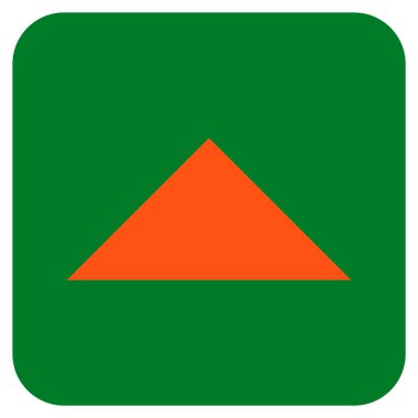 Vektör simge düz yukarı ok ucu kare