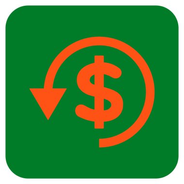 Ters ibraz düz kare vektör simgesi