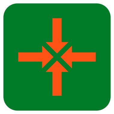 Oklar düz kare vektör simge sıkıştırmak