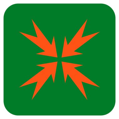 Sıkıştırma OK düz kare vektör simgesi