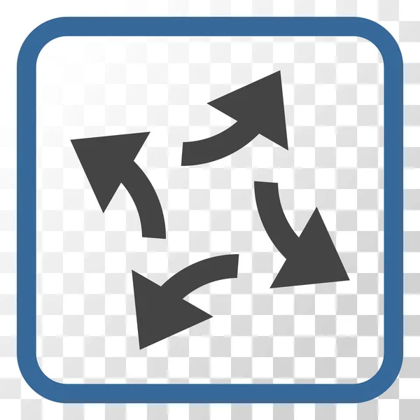 Centrifugal pilar vektor ikonen i en ram — Stock vektor