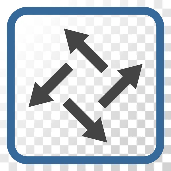 Centrifugaal pijlen Vector Icon In een Frame — Stockvector