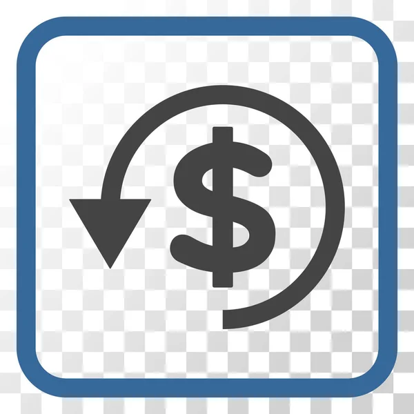 Chargeback Vector Icon In een Frame — Stockvector