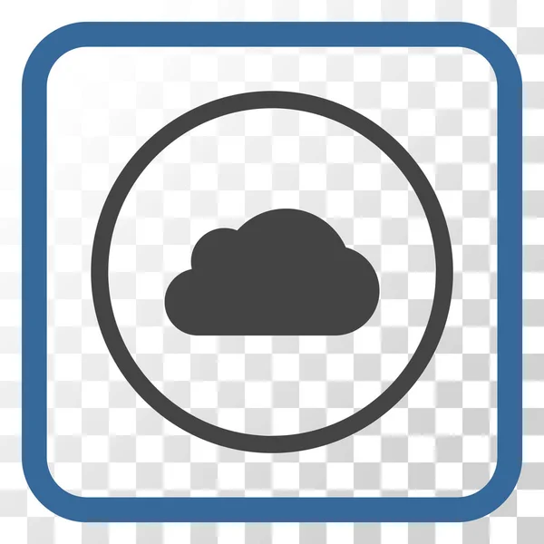 Cloud Vector Icon In a Frame — Stock Vector