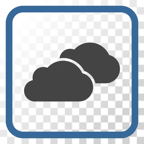 Icône vectorielle des nuages dans un cadre — Image vectorielle