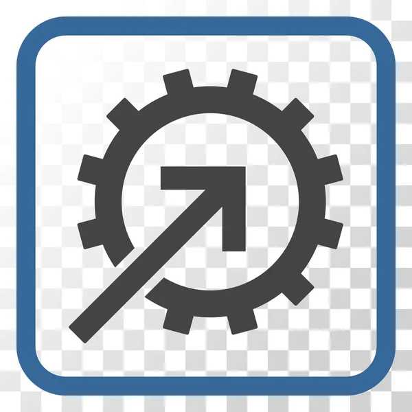 Cog Integration Vector Icon In a Frame — Stock Vector