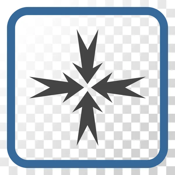 Flechas de compresión Vector icono en un marco — Archivo Imágenes Vectoriales