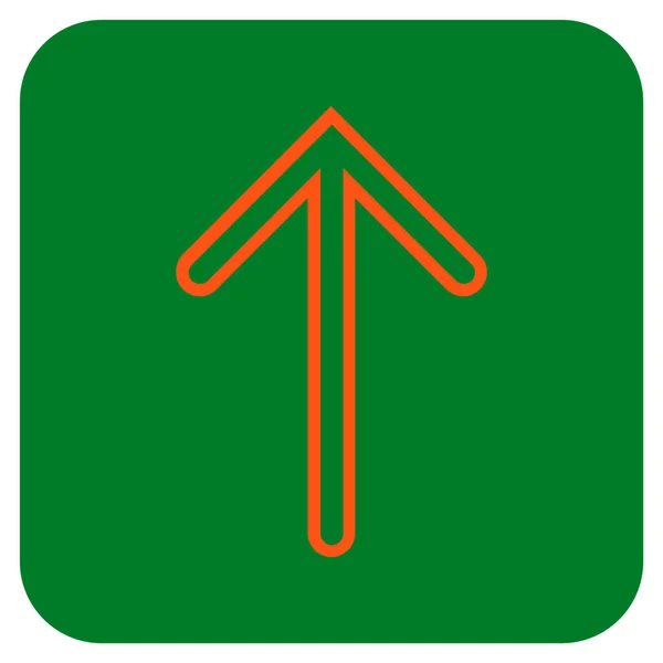 Seta para cima plana vetor quadrado ícone —  Vetores de Stock