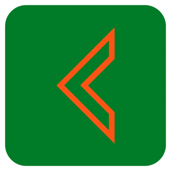 Icono de vector cuadrado plano izquierdo de la punta de flecha — Vector de stock
