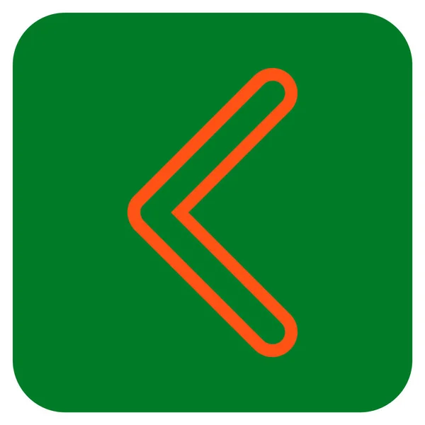 Arrowhead esquerda plana vetor quadrado ícone —  Vetores de Stock