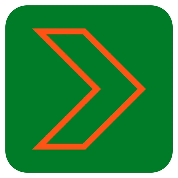 Arrowhead Right Flat Squared Vector Icon — Stock Vector