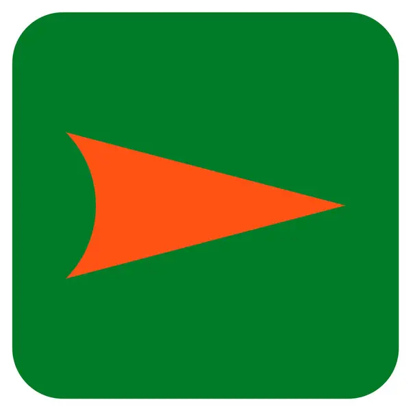 Ícone de vetor quadrado plano direito de Arrowhead —  Vetores de Stock