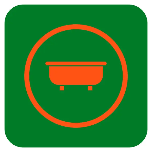 Fürdőkád Lapos négyzetes vektor ikon — Stock Vector